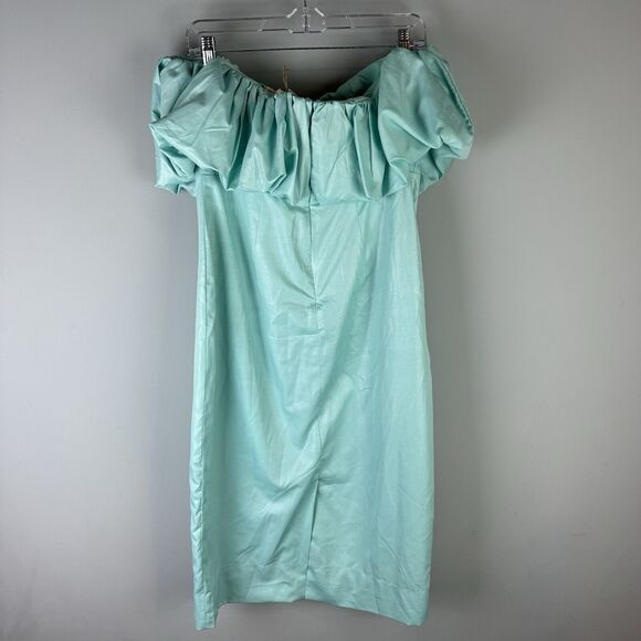 NWT Let Me Be Anthropologie Slim Bubble Dress Hawaiian Blue Size Medium - Picture 4 of 12